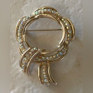 Vintage Iridescent Crystal Pin